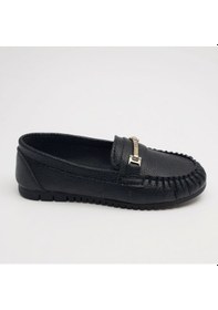 Resim Dosa Shoes Kadın Babet Taba Zincir Tokalı Hafif Rahat Taban Şık Günlük Ayakkabı Siyah 
