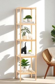 Resim Digithome Bambu 5 Raflı Çok Amaçlı Organizer Mutfak Rafı Banyo Düzenleyici Raf Mio-002 