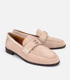 Resim Hotiç Kadın Süet Deri Bej Toka Detaylı Klasik Loafer 01ayh321300a310 01ayh321300a310 