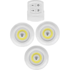 Resim Tas Uzaktan Kumandalı Yapışkanlı 3'lü LED Spot Lamba 
