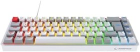Resim Rampage YORU MINI Beyaz/Gri Type-C Bağlantılı OUTEMU Red Swich Q Mekanik Gaming Oyuncu Klavye RGB 