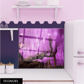 Resim Ne Verelim Size Cam Ocak Arkası Koruyucu | Lila 