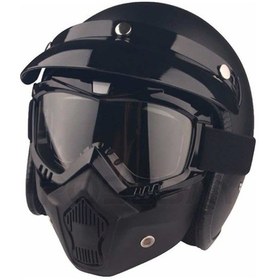 Resim Jet Kask Maskesi Motosıklet Kask Maskesi 