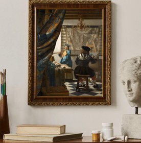 Resim Johannes Vermeer - Resim Sanatı Fine Art Baskı - Hahnemühle Matt Fibre / 40x50 / Eseri Baskı Ölçüsüne Ortala (Beyaz kenar olsun / Eserden kırpılmaz) 