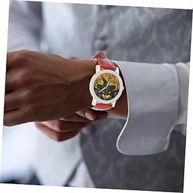 Resim GALPADA Kabak Kol Saati Erkekler Için Gündelik Saatler Üniseks Izle Deri Rahat Saat Cadılar Bayramı Balkabağı Hediye Kırmızı Saat Kadınlar Için Kol Saati Deri Izle Özlemek Rahat Izle Kemer 