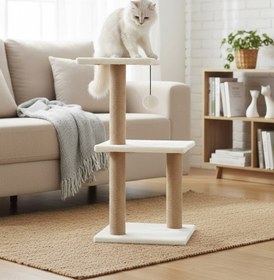 Resim Reyo Pet Mega Boy Step Kedi Tırmalama Tahtası Beyaz 