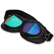 Resim Renk Retro Gri Motosiklet Kaskı Pilot Gözlüğü Vintage 2. Dünya Savaşı Pilot Gözlüğü Motosiklet Scooter Gözlükleri Uvmulticolour 