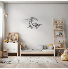 Resim Şık Metal Tablo Ay Moon Metal Duvar Tablosu Doğal 