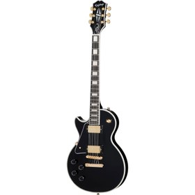 Resim Epiphone Les Paul Custom Solak Elektro Gitar (Ebony) 