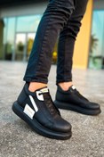 Resim shoecide Sho131 Bağcıklı Yüksek Taban Gst Frogner Erkek Bot Sıyah/beyaz 