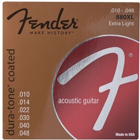 Resim Fender Dura-Tone 880XL 80/20 Coated 10-48 Akustik Gitar Teli 