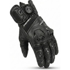 Resim Ebakbak Motosiklet Eldiveni Siyah Racing Full Koruma Leather Deri Motorcu Eldiven 