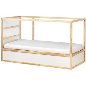 Resim Ters Çevrilebilen Çocuk Karyolası, Beyaz-çam, 90x200 Cm 100 X 190 