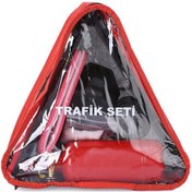 Resim Üçgen Yangın Söndürücülü Trafik Seti 