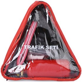 Resim Üçgen Yangın Söndürücülü Trafik Seti 