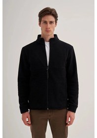 Resim Cazador Caz 5127 Dik Yk. Polar Sweat Hırka Siyah Siyah 