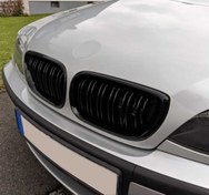 Resim Bmw 3 Serisi E46 2002-2004 Uyumlu Çift Çizgi M Panjur ( Böbrek ) 