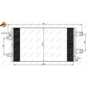 Resim NRF KLIMA RADYATORU KONDANSER INTERSTAR OPEL MOVANO RENAULT MASTER II 2.5 DCI 06- - NRF 35880 