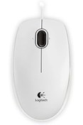Resim Logitech B100 Optik USB Kablolu Mouse, Sağ ve Sol Elle Kullanıma Uygun, Windows, Linux ve Mac ile Uyumlu, Beyaz 