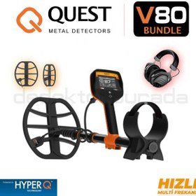 Resim Quest V80 Bundle Dedektör Dedektör, Define Dedektörü, Altın Dedektörü Metal Dedektörü