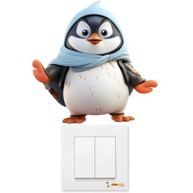 Resim Sevimli Hayvanlar 3D Priz Duvar Çocuk Odası Sticker Seti - 15x15 cm / Renkli / Priz Sticker 