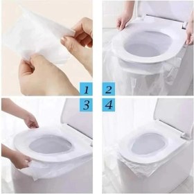 Resim AyrStore 100 Adet Tek Kullanımlık Klozet Örtüsü Klozet Poşeti Klozet Kapak Örtüsü Dispenseri 