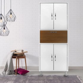 Resim Moonlife Çok Amaçlı 5 Kapaklı Dolap Teak 