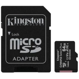 Resim Kingston 64gb Canvas Select Plus Microsd Hafıza Kartı 