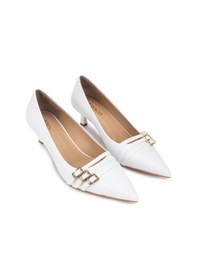 Resim Tamer Tanca Kadın Hakiki Deri Kırık Beyaz Topuklu Ayakkabı 1160 26553 Bn Ayk Sk25-26 Off Whıte Dr Beyaz 