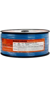 Resim Magicvoice B96 Profesyonel Tek Damarlı Blendajlı Enstrüman Mikrofon Kablosu Mono 100 Metre (Açık Mavi) 