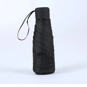 Resim Oldfriend Mei Qi Lin Mini Kadınlar Güneş Şemsiyesi Cep Boy Siyah Taşınabilir 