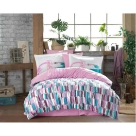 Resim Renas Store Kingsize Poplin Nevresim Pembe 