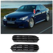 Resim 1 Çift Araba Yan Kanat Hava Akışı Havalandırma Menfezleri Izgarası E60/e61 E39 M5 Parlak Siyah. 