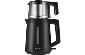 Resim Arçelik Siyah Çay Makinesi, Pratik ve Şık Tasarım, Kolay Kullanım 