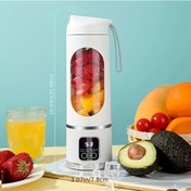 Resim Fochsia Beyaz Led Ekranlı 15.22 Oz Usb Şarjlı Portatif Smoothie Blender 
