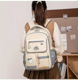 Resim Maxaccess Zuonu Moda Lise Ve Üniversite Sırt Çantası Beige Gray Geniş Kapasiteli Ve Dayanıklı Bej Gri 