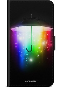 Resim Bjornberry Cüzdan Kılıf Lg G6 - Sihirli Şemsiye Çok Renkli 