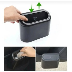 Resim Portatif Min Oto Araç Içi Çöp Kovası Kutusu Ofis Çöp Kovası Portatif Taşınabilir Kapaklı Çöp Kutusu 