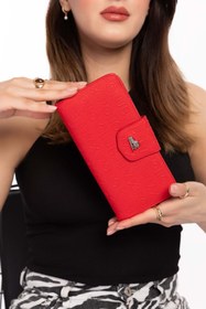 Resim Gondol Hmx Büyük Boy Lüks Şık El Cüzdanı Hmx.370 - Kırmızı Yazı 