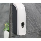 Resim 1 Adet, 350ml Akıcı Sabunluk, Büyük Kapasiteli Görünür Pencereye Sahip Sıvı Sabun Dispanseri, Duvara Monte Şampuan ve Duş Jeli Dispenseri, Yüksek Kalite Mutfak El Yıkama ve Bulaşık Deterjanı Kabı, Manuel İtme Tipi Sabunluk, Mutfak, Banyo, Otel, Yurt ve Ev Aksesuarları İçin Uygun 