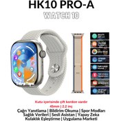 Resim HK10 Pro A Watch 10 Serisi Amoled Ekran Akıllı Saat Yapay Zeka Çağrı Cevaplama Bildirim Okuma 