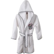 Resim Ecocotton Organik Pamuk 5-6 Yaş Çocuk Bornoz - Melodica Beyaz 