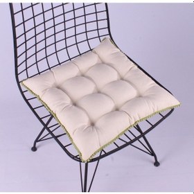 Resim Altınpamuk Altınpamuk Pera Pofidik Ponponlu Krem Sandalye Minderi Özel 9 Dik 