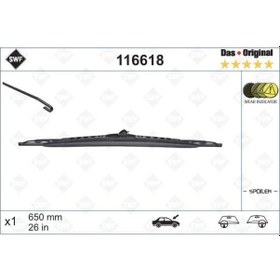 Resim VALEO 116618 Cam Silgi Süpürgesi Twingo / 206 98- 307 / C5 / Transit Swf Yolcu Tarafı Sürücü Tarafı Spoilerlı 650Mm 