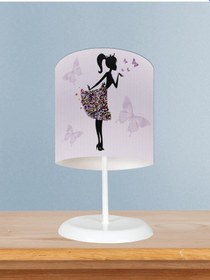 Resim Mekta Home Bebek Ve Çocuk Odası Kelebekli Prenses Desenli Abajur 