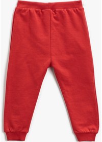 Resim Koton Jogger Eşofman Altı Düğme Detaylı Beli Lastikli Kırmızı 3smb40007tk 3SMB40007TK420 Kırmızı 