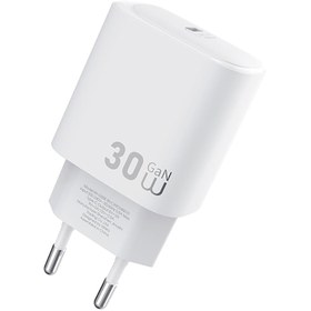 Resim Wiwu Wi-G008 Essen Serisi GaN Tech PD Hızlı Şarj Başlığı Type-C to Type-C PD 30W Kablolu Şarj Seti - Beyaz 