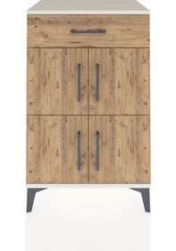 Resim Hyperion Komodin Tek Raflı Tek Çekmeceli 4 Kapaklı 60x44x96 A... Aytaşı 