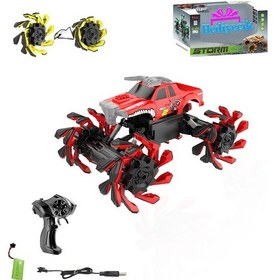 Resim Kumandalı Şarjlı Açılır Tekerlekli Akrobat Araba Kırmızı Karışık 