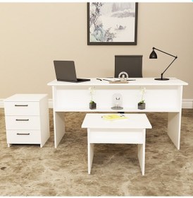 Resim KALENDER DEKOR MERKÜR-1-2-3 OFİS BÜRO MASASI TAKIMI MRK01 